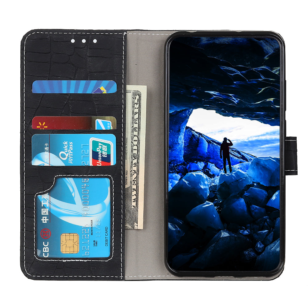 For Samsung Galaxy A05 4G Case Stand Crocodile Texture Leather Phone Wallet Cover