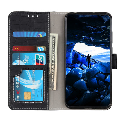 For Samsung Galaxy A05 4G Case Stand Crocodile Texture Leather Phone Wallet Cover