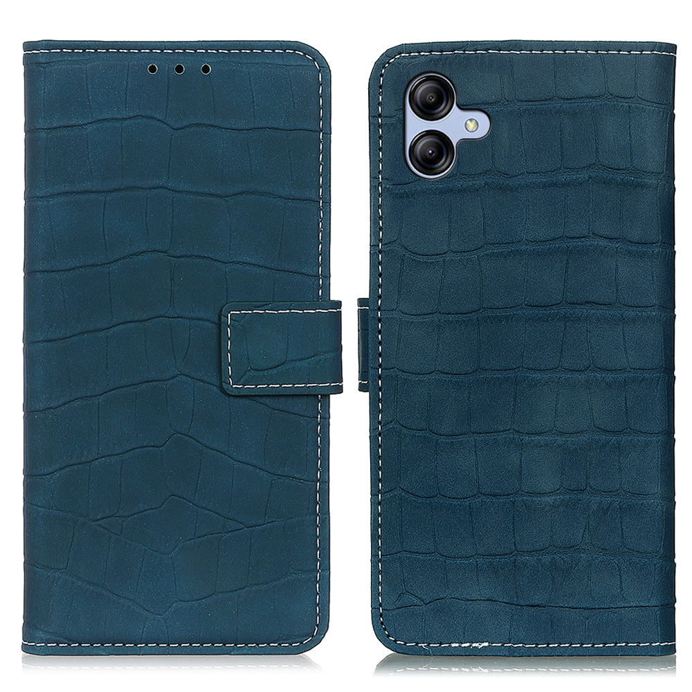 For Samsung Galaxy A05 4G Case Stand Crocodile Texture Leather Phone Wallet Cover