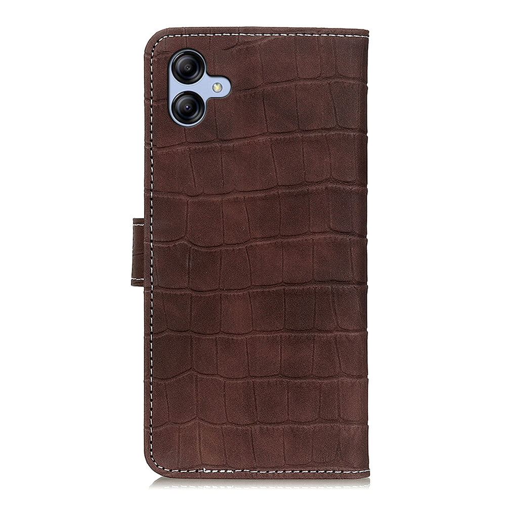 For Samsung Galaxy A05 4G Case Stand Crocodile Texture Leather Phone Wallet Cover