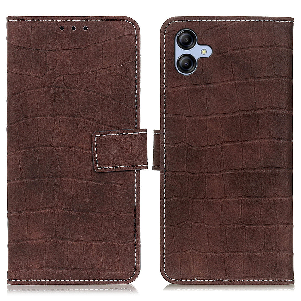 For Samsung Galaxy A05 4G Case Stand Crocodile Texture Leather Phone Wallet Cover
