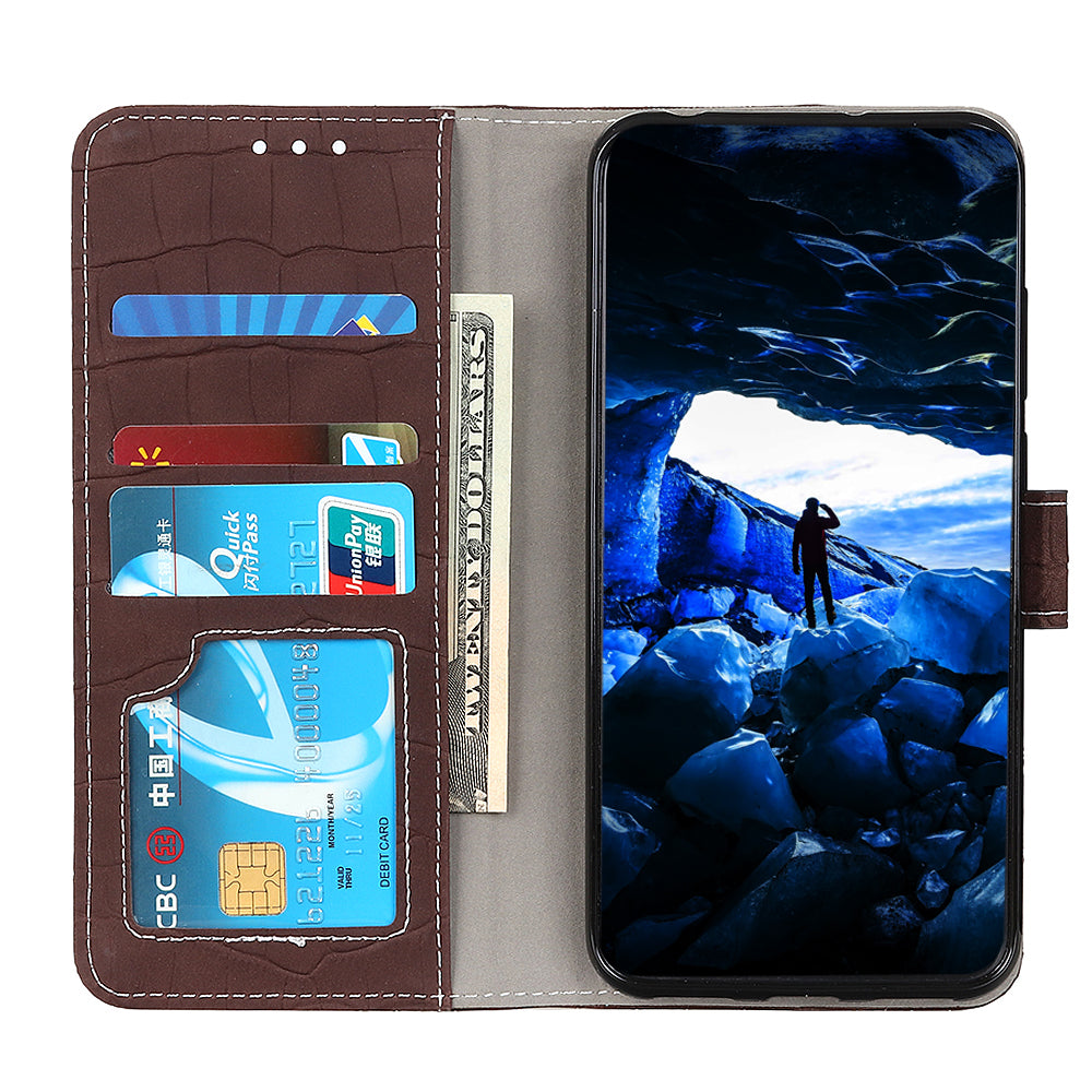 For Samsung Galaxy A05 4G Case Stand Crocodile Texture Leather Phone Wallet Cover