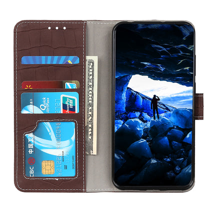 For Samsung Galaxy A05 4G Case Stand Crocodile Texture Leather Phone Wallet Cover