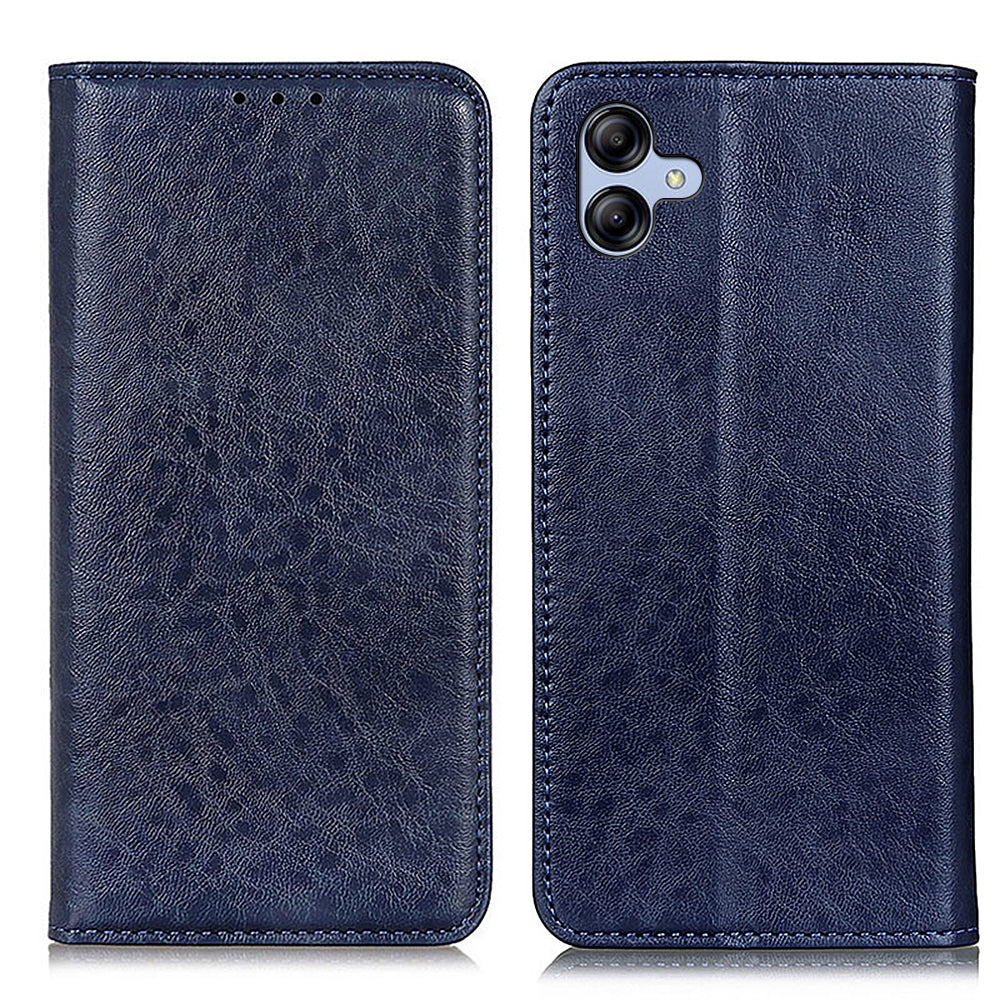For Samsung Galaxy A05 4G Case PU Leather Crazy Horse Texture Stand Wallet Phone Cover