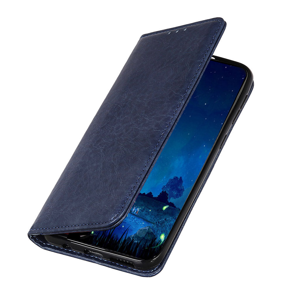 For Samsung Galaxy A05 4G Case PU Leather Crazy Horse Texture Stand Wallet Phone Cover