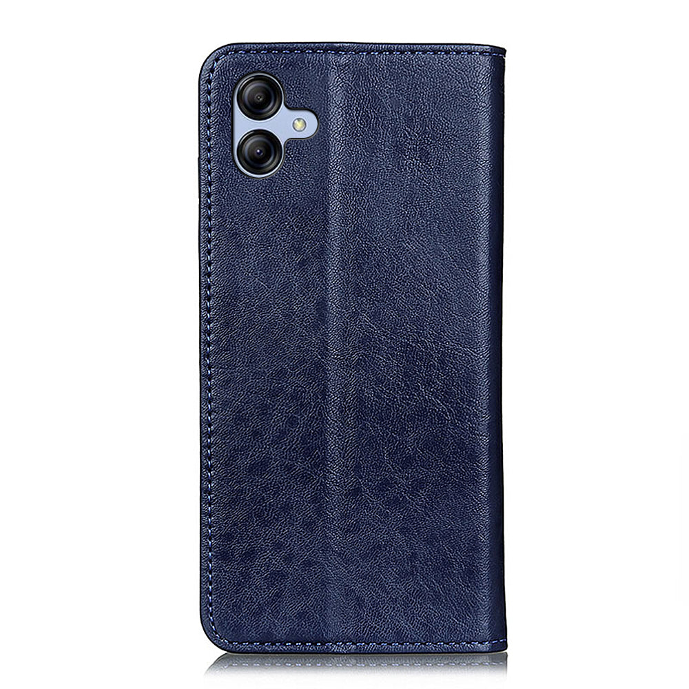 For Samsung Galaxy A05 4G Case PU Leather Crazy Horse Texture Stand Wallet Phone Cover