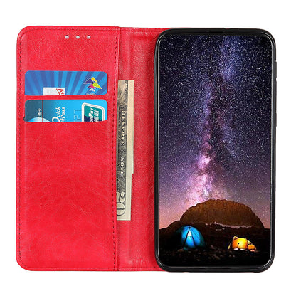 For Samsung Galaxy A05 4G Case PU Leather Crazy Horse Texture Stand Wallet Phone Cover