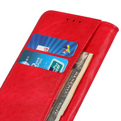 For Samsung Galaxy A05 4G Case PU Leather Crazy Horse Texture Stand Wallet Phone Cover