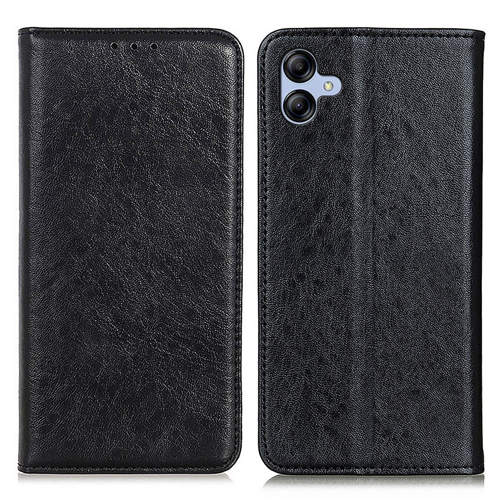 For Samsung Galaxy A05 4G Case PU Leather Crazy Horse Texture Stand Wallet Phone Cover