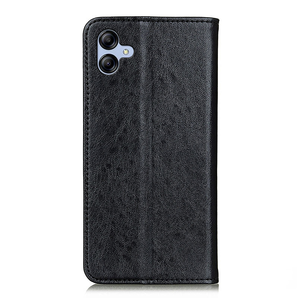 For Samsung Galaxy A05 4G Case PU Leather Crazy Horse Texture Stand Wallet Phone Cover