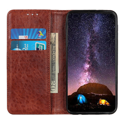 For Samsung Galaxy A05 4G Case PU Leather Crazy Horse Texture Stand Wallet Phone Cover