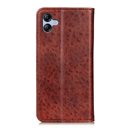 For Samsung Galaxy A05 4G Case PU Leather Crazy Horse Texture Stand Wallet Phone Cover