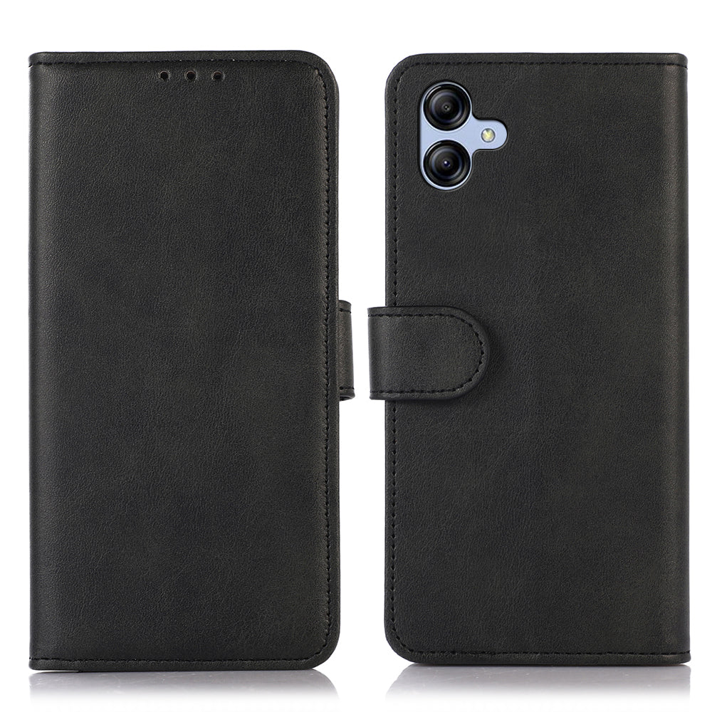 For Samsung Galaxy A05 4G Case Cowhide Texture Anti-Scratch Leather Phone Stand Cover Wallet
