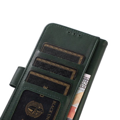 For Samsung Galaxy A05 4G Case Cowhide Texture Anti-Scratch Leather Phone Stand Cover Wallet