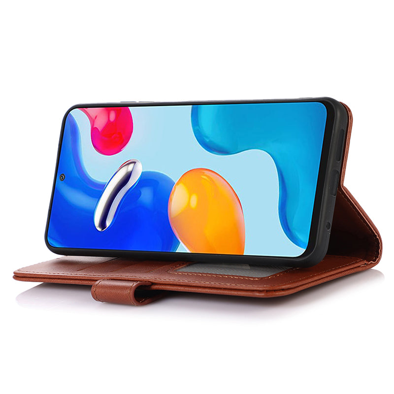 For Samsung Galaxy A05 4G Case Cowhide Texture Anti-Scratch Leather Phone Stand Cover Wallet
