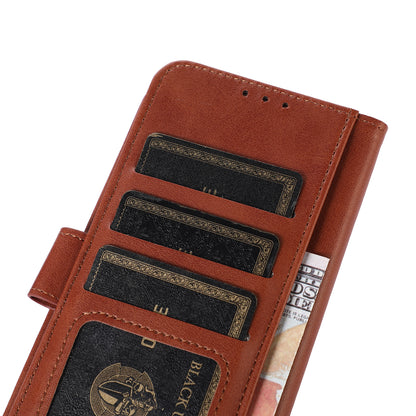For Samsung Galaxy A05 4G Case Cowhide Texture Anti-Scratch Leather Phone Stand Cover Wallet