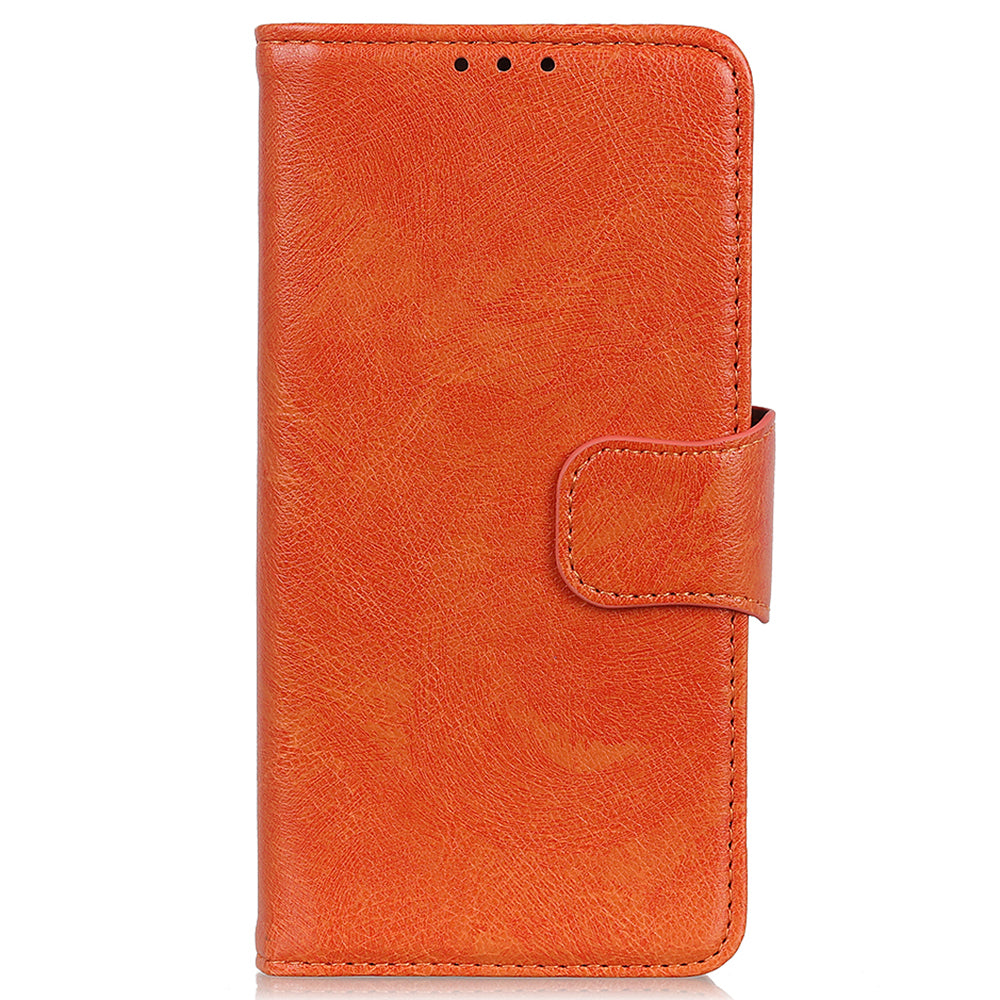 For Samsung Galaxy A05 4G Case Nappa Texture Split Leather Foldable Stand Phone Cover
