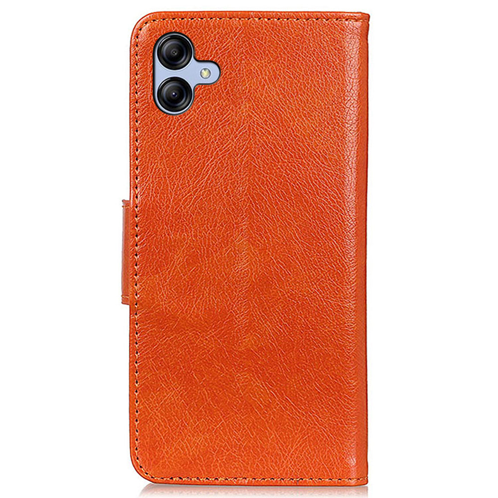 For Samsung Galaxy A05 4G Case Nappa Texture Split Leather Foldable Stand Phone Cover