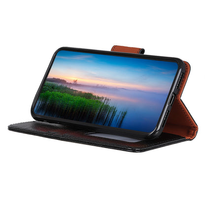 For Samsung Galaxy A05 4G Case Nappa Texture Split Leather Foldable Stand Phone Cover
