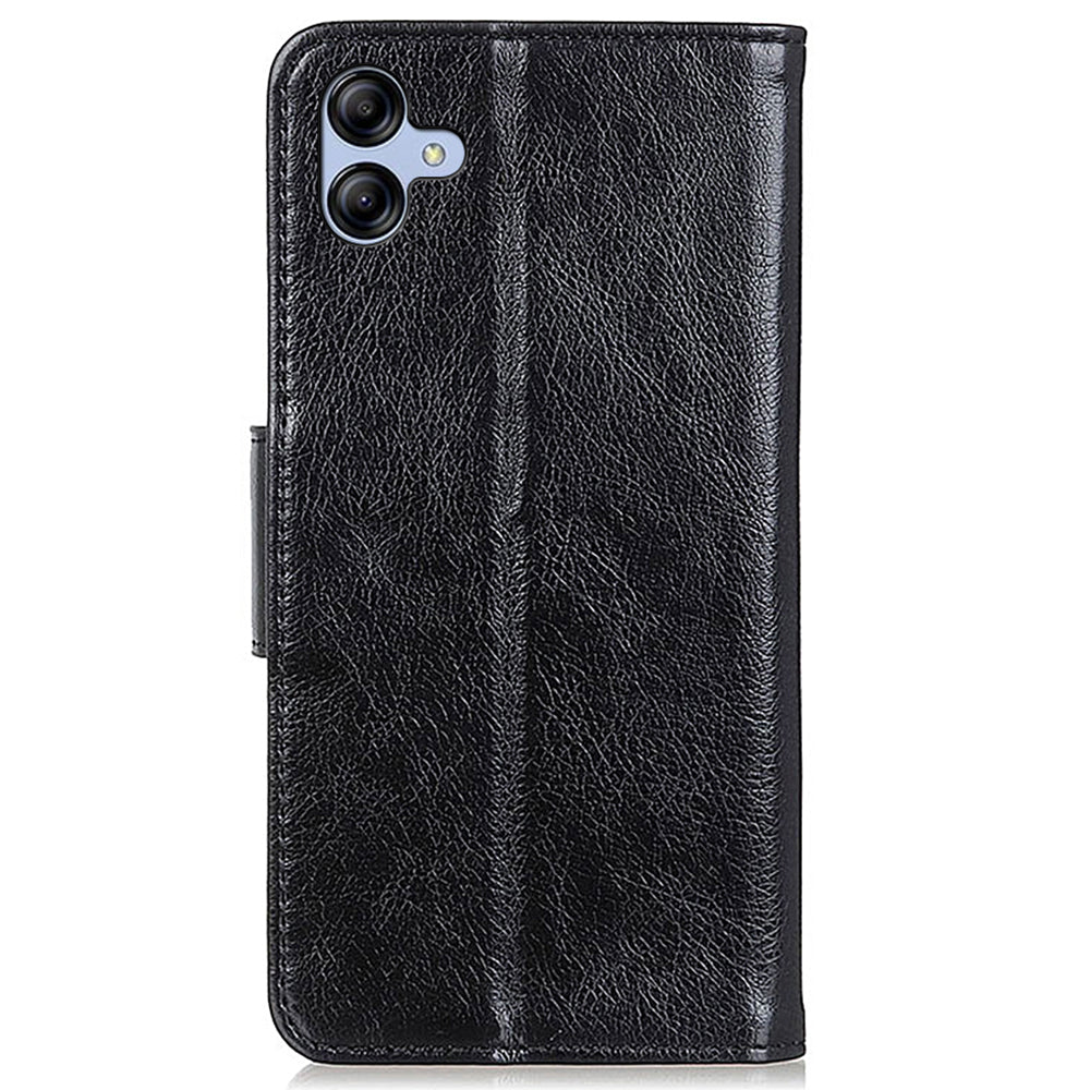 For Samsung Galaxy A05 4G Case Nappa Texture Split Leather Foldable Stand Phone Cover