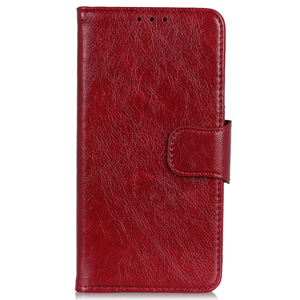 For Samsung Galaxy A05 4G Case Nappa Texture Split Leather Foldable Stand Phone Cover