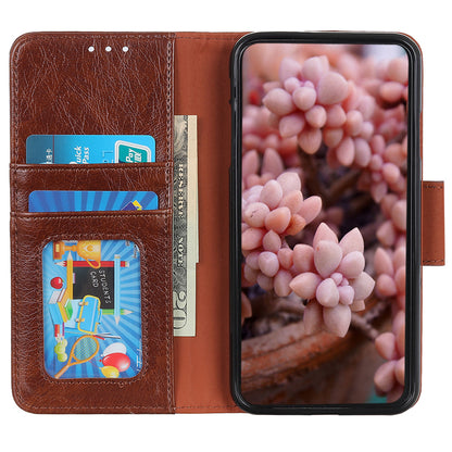 For Samsung Galaxy A05 4G Case Nappa Texture Split Leather Foldable Stand Phone Cover