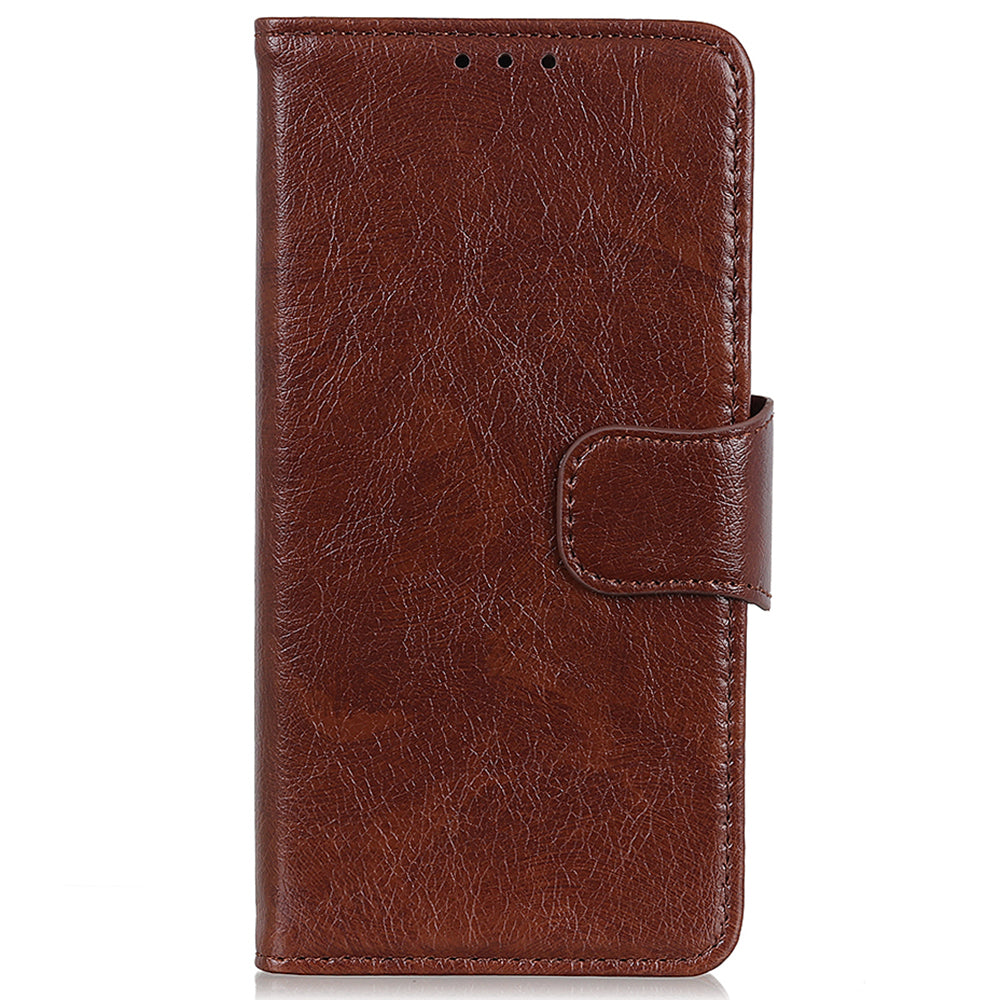 For Samsung Galaxy A05 4G Case Nappa Texture Split Leather Foldable Stand Phone Cover