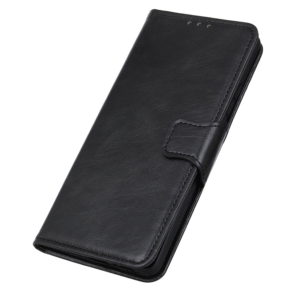 For Samsung Galaxy A05 4G Case PU Leather Shell Crazy Horse Texture Phone Cover