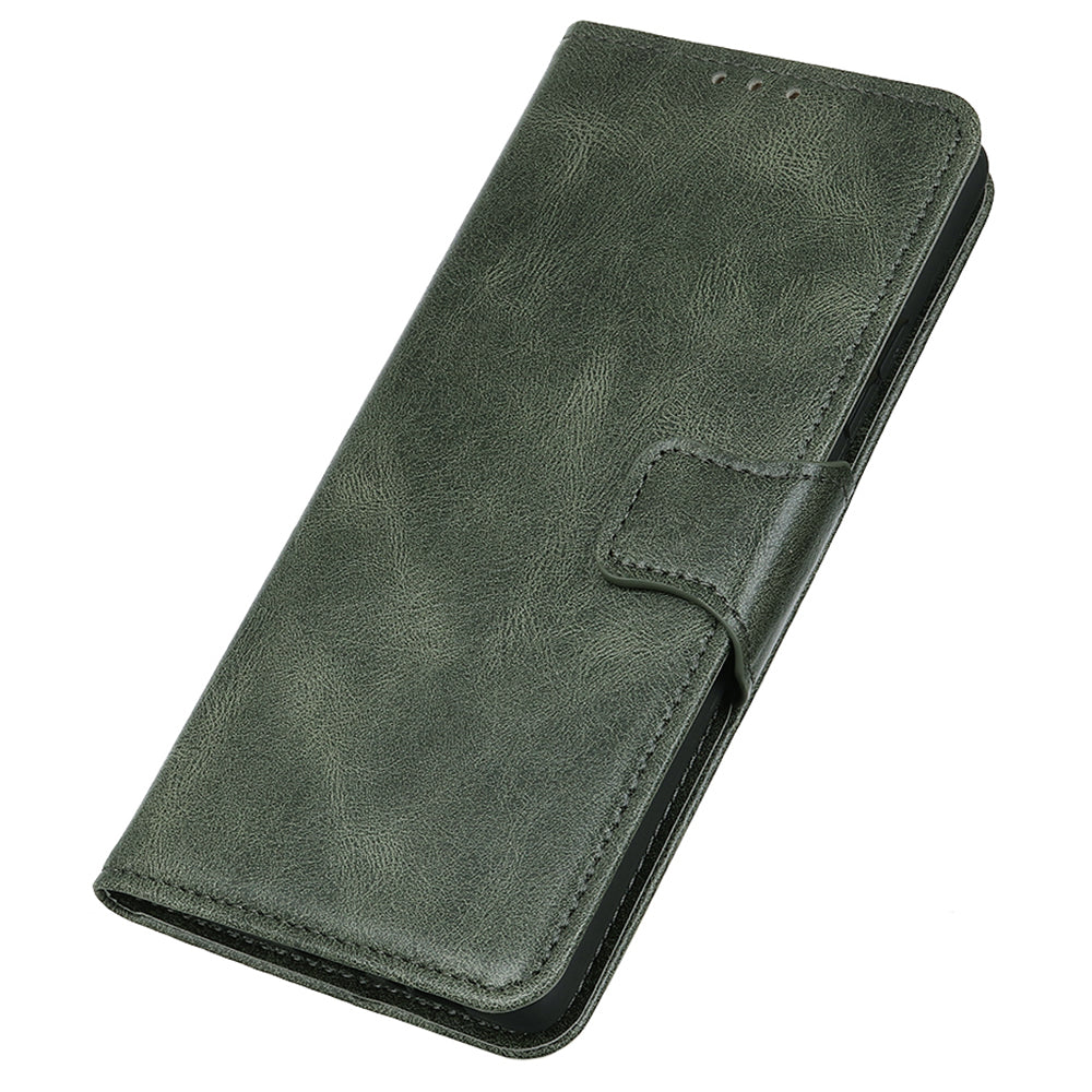 For Samsung Galaxy A05 4G Case PU Leather Shell Crazy Horse Texture Phone Cover