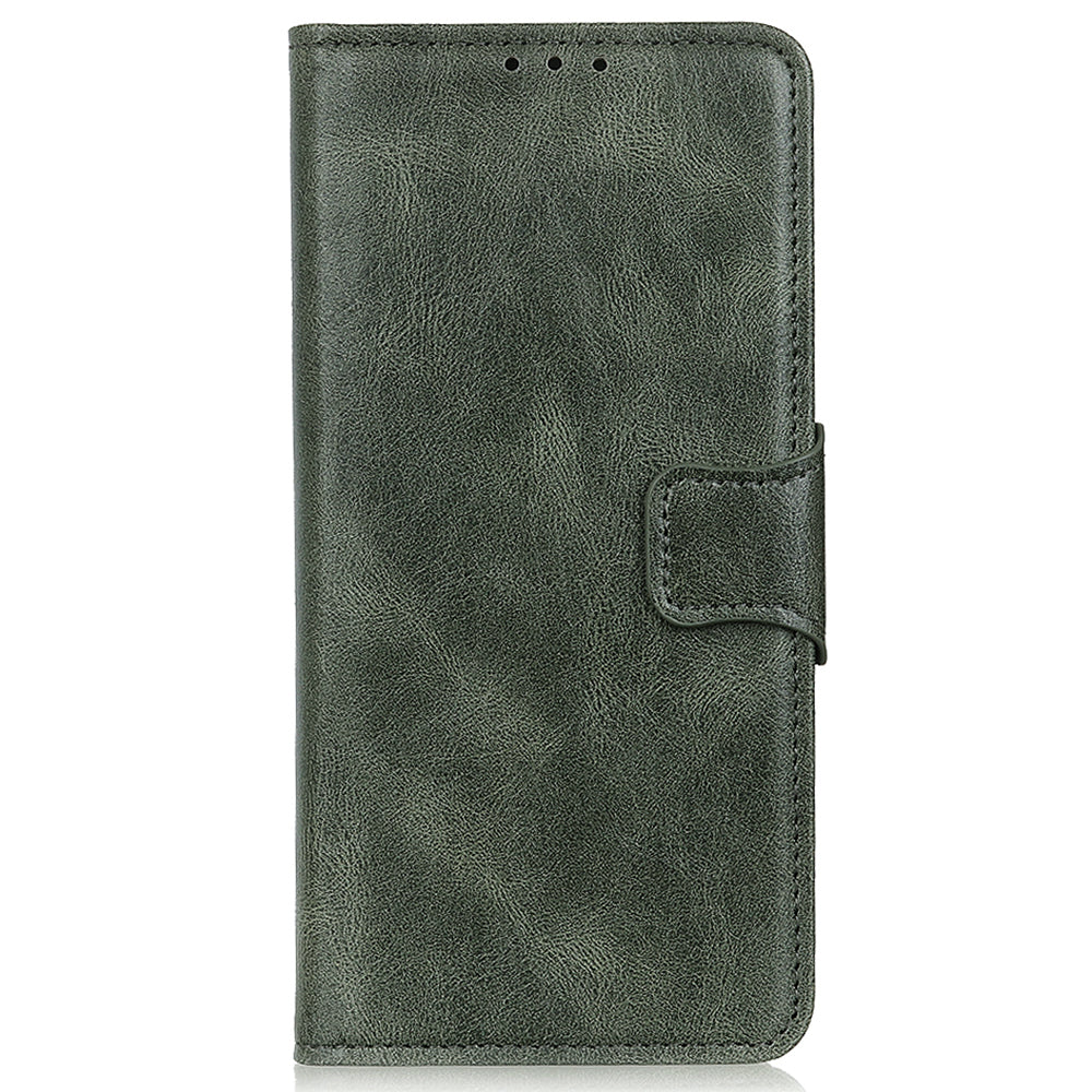 For Samsung Galaxy A05 4G Case PU Leather Shell Crazy Horse Texture Phone Cover