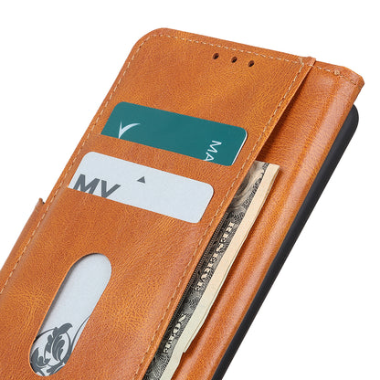 For Samsung Galaxy A05 4G Case PU Leather Shell Crazy Horse Texture Phone Cover