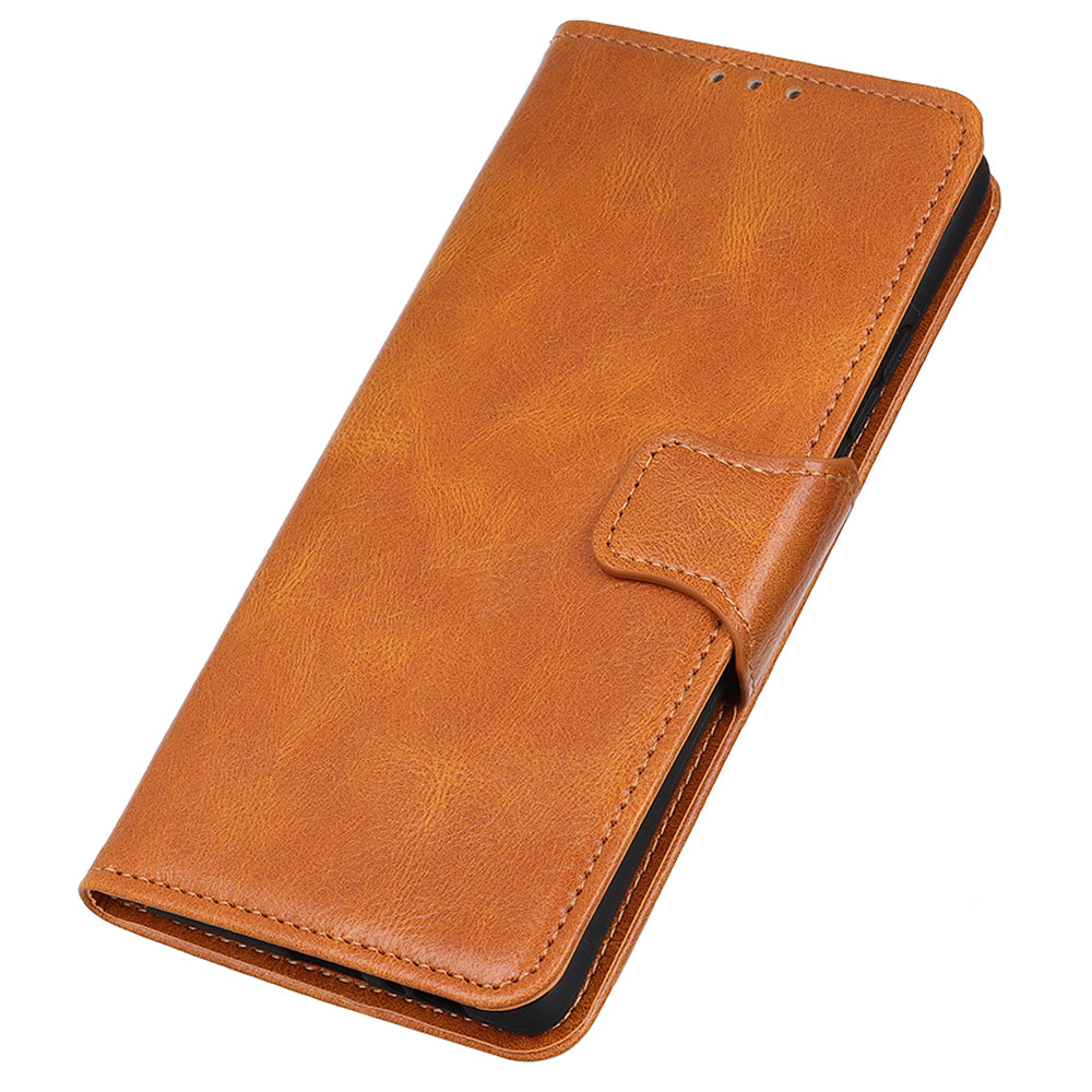 For Samsung Galaxy A05 4G Case PU Leather Shell Crazy Horse Texture Phone Cover