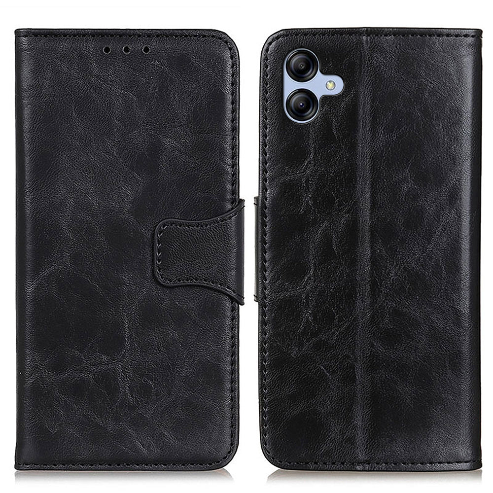 For Samsung Galaxy A05 4G Case Split Leather Crazy Horse Texture Wallet Phone Cover