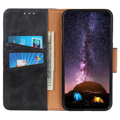 For Samsung Galaxy A05 4G Case Split Leather Crazy Horse Texture Wallet Phone Cover