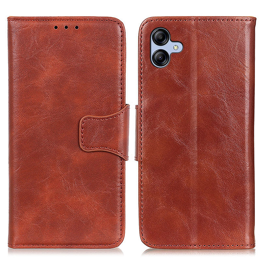 For Samsung Galaxy A05 4G Case Split Leather Crazy Horse Texture Wallet Phone Cover