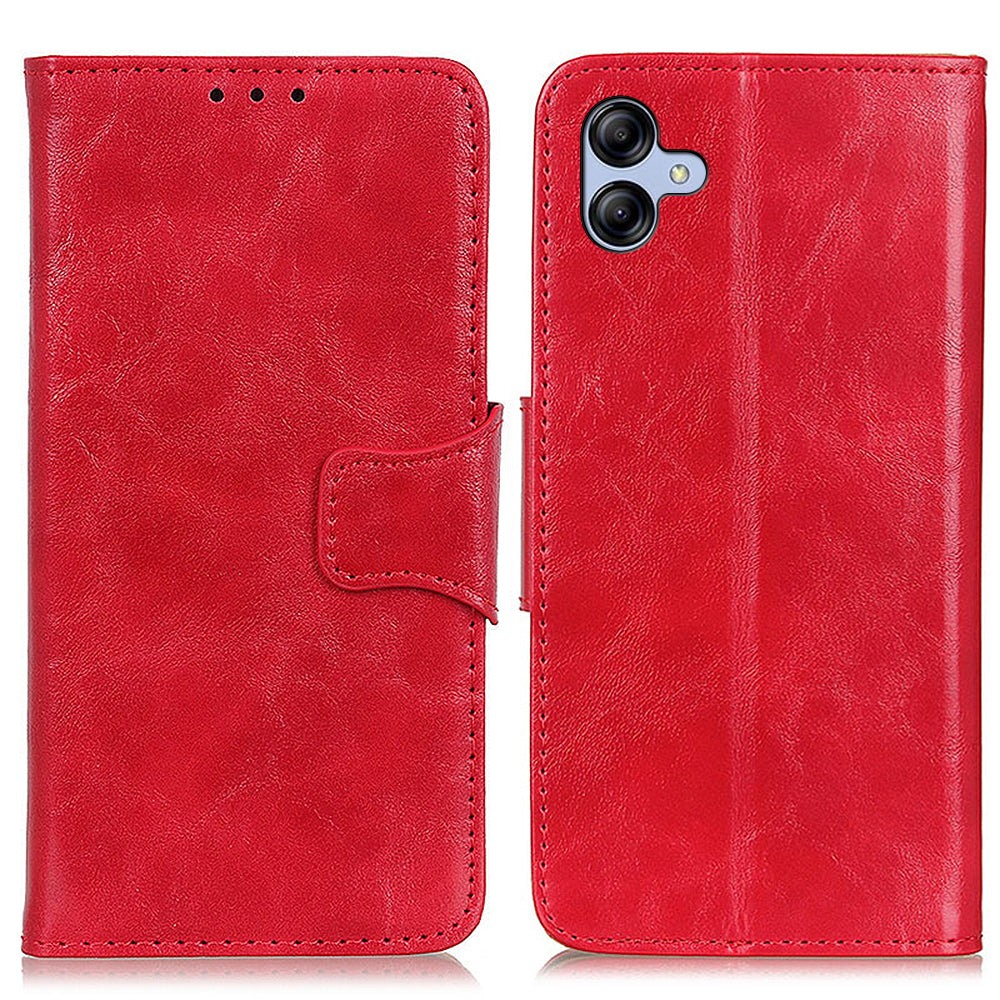 For Samsung Galaxy A05 4G Case Split Leather Crazy Horse Texture Wallet Phone Cover