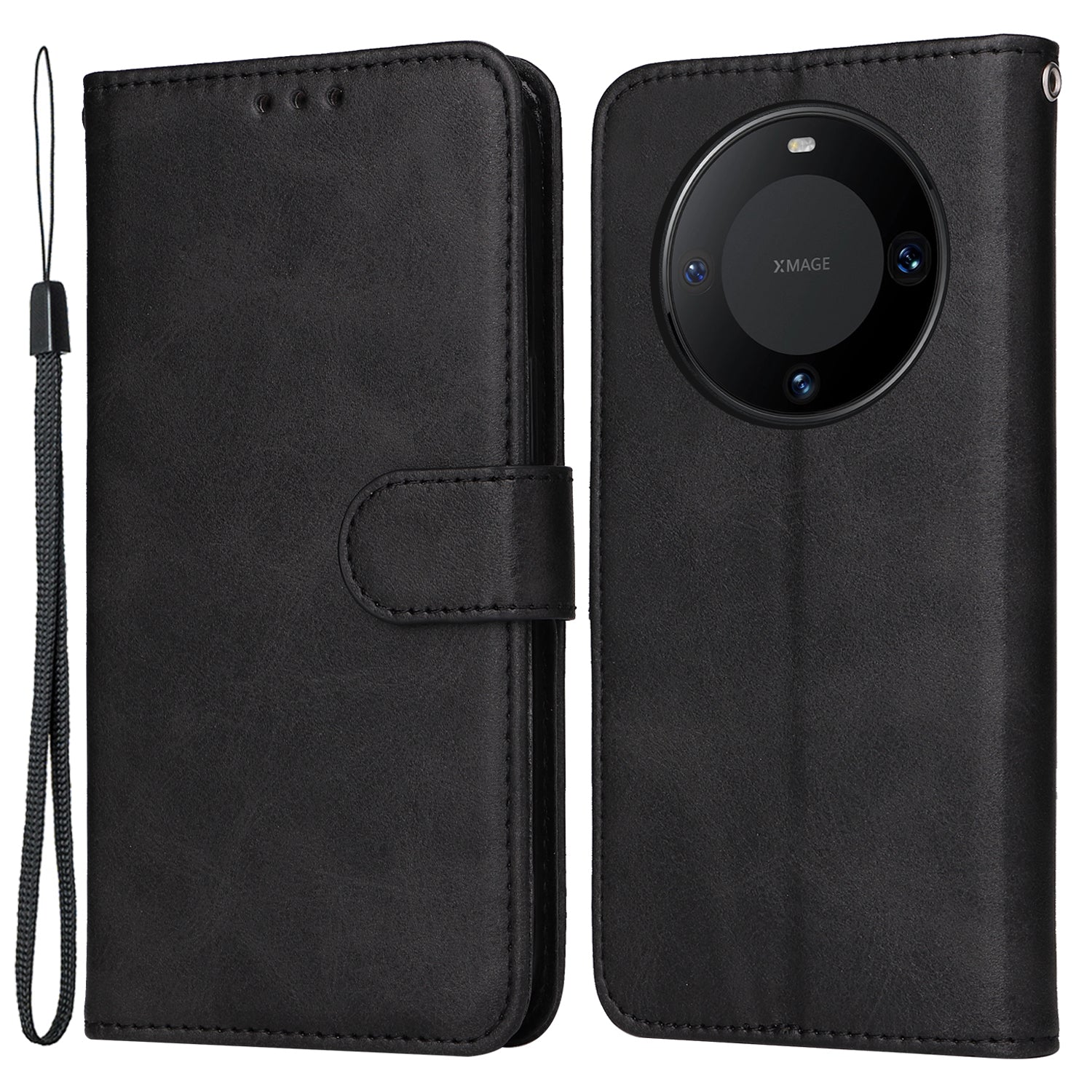 For Huawei Mate 60 Pro Case Calf Texture Wallet Stand PU Leather Protection Cell Phone Cover