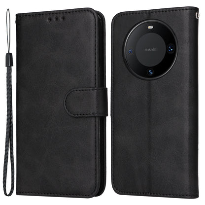 For Huawei Mate 60 Pro Case Calf Texture Wallet Stand PU Leather Protection Cell Phone Cover