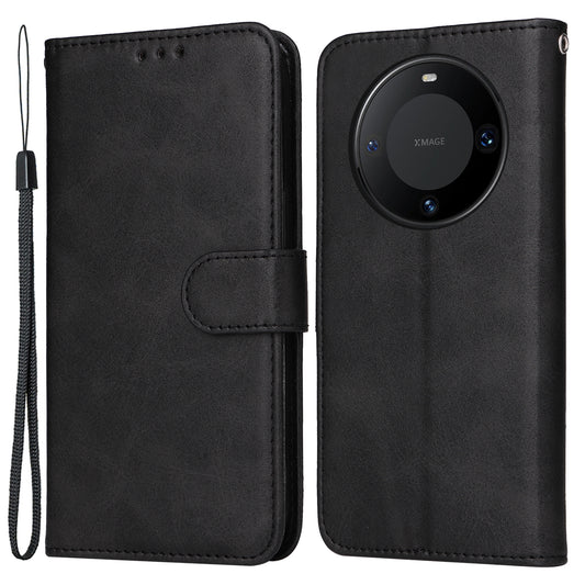 For Huawei Mate 60 Pro Case Calf Texture Wallet Stand PU Leather Protection Cell Phone Cover