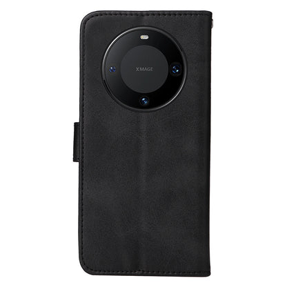 For Huawei Mate 60 Pro Case Calf Texture Wallet Stand PU Leather Protection Cell Phone Cover