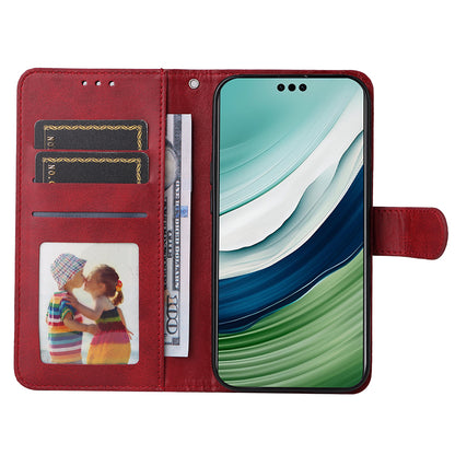 For Huawei Mate 60 Pro Case Calf Texture Wallet Stand PU Leather Protection Cell Phone Cover