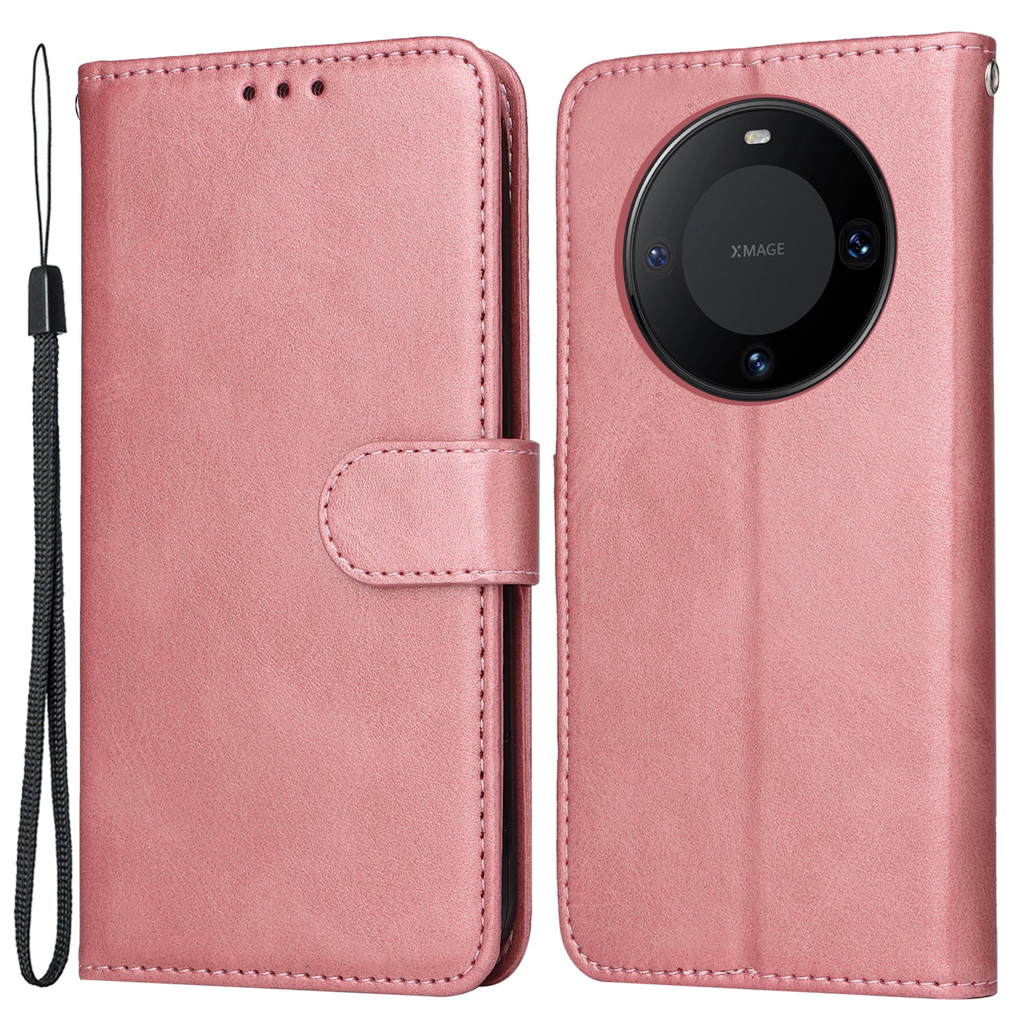 For Huawei Mate 60 Pro Case Calf Texture Wallet Stand PU Leather Protection Cell Phone Cover