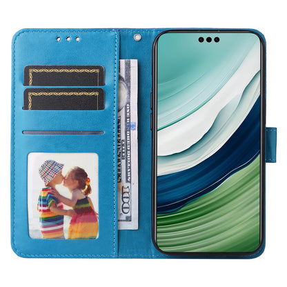 For Huawei Mate 60 Pro Case Wallet Stand Shell PU Leather Sunflower Imprinted Phone Cover