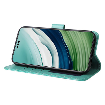 For Huawei Mate 60 Pro Case Wallet Stand Shell PU Leather Sunflower Imprinted Phone Cover