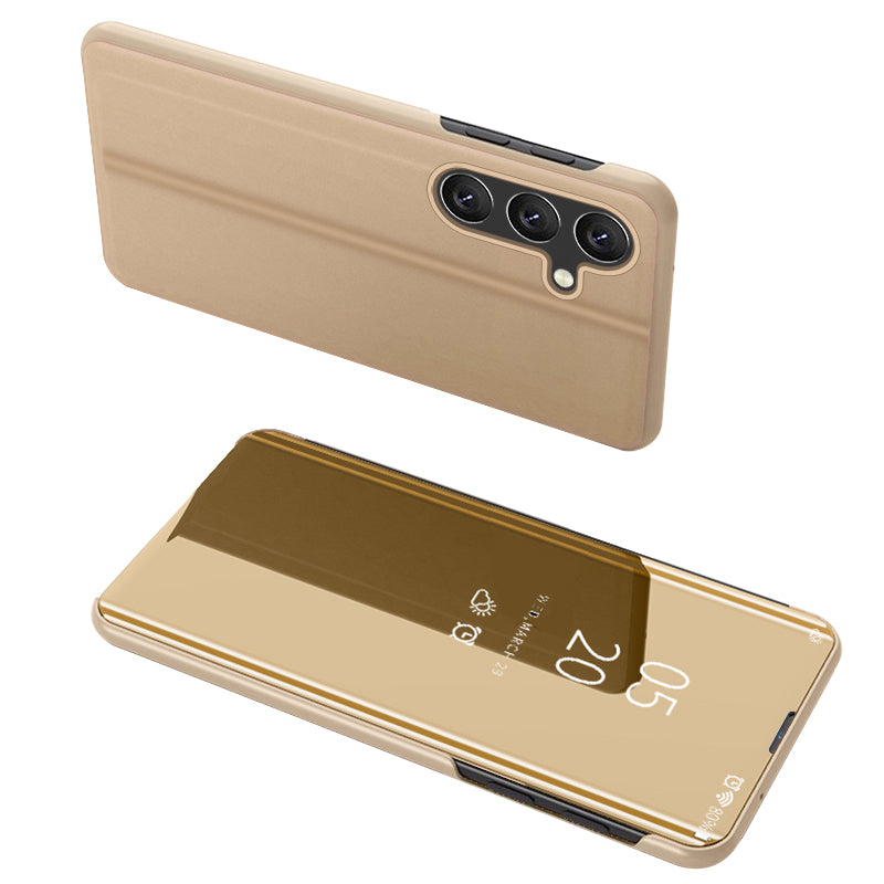 For Samsung Galaxy M34 5G / F34 5G Case Mirror Surface View Window Leather Stand Cover