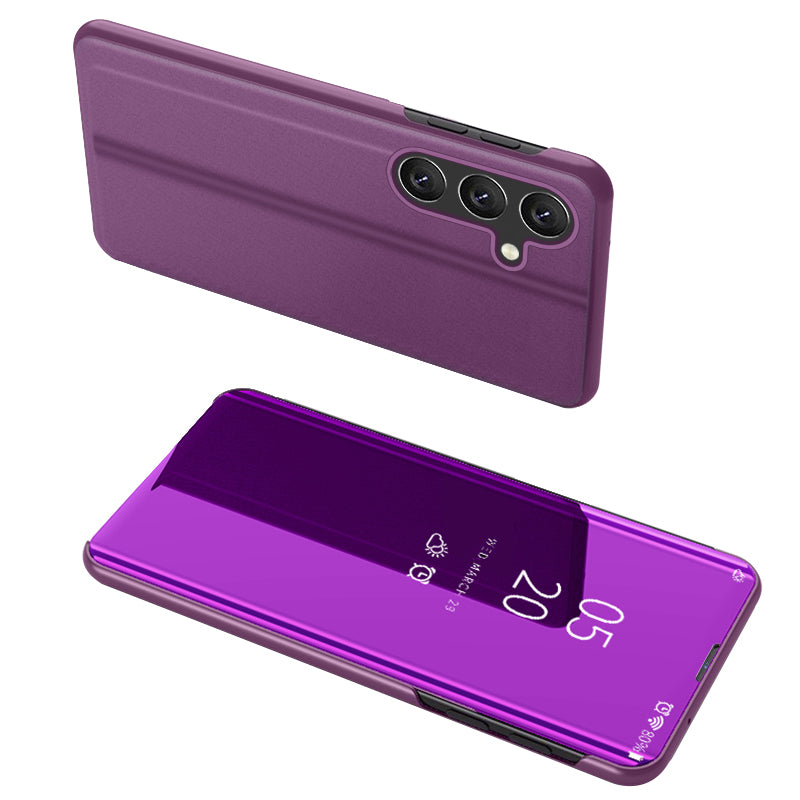 For Samsung Galaxy M34 5G / F34 5G Case Mirror Surface View Window Leather Stand Cover