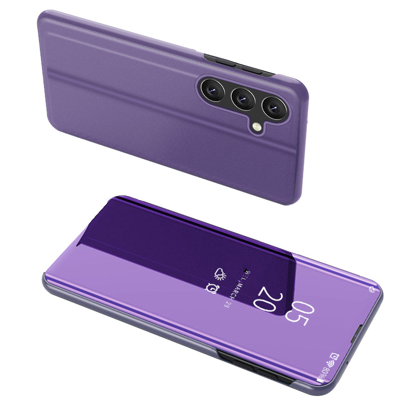 For Samsung Galaxy M34 5G / F34 5G Case Mirror Surface View Window Leather Stand Cover