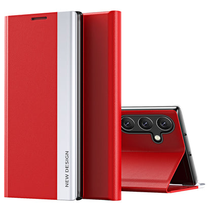 For Samsung Galaxy M34 5G / F34 5G Case PU Leather Electroplating Stand Cover