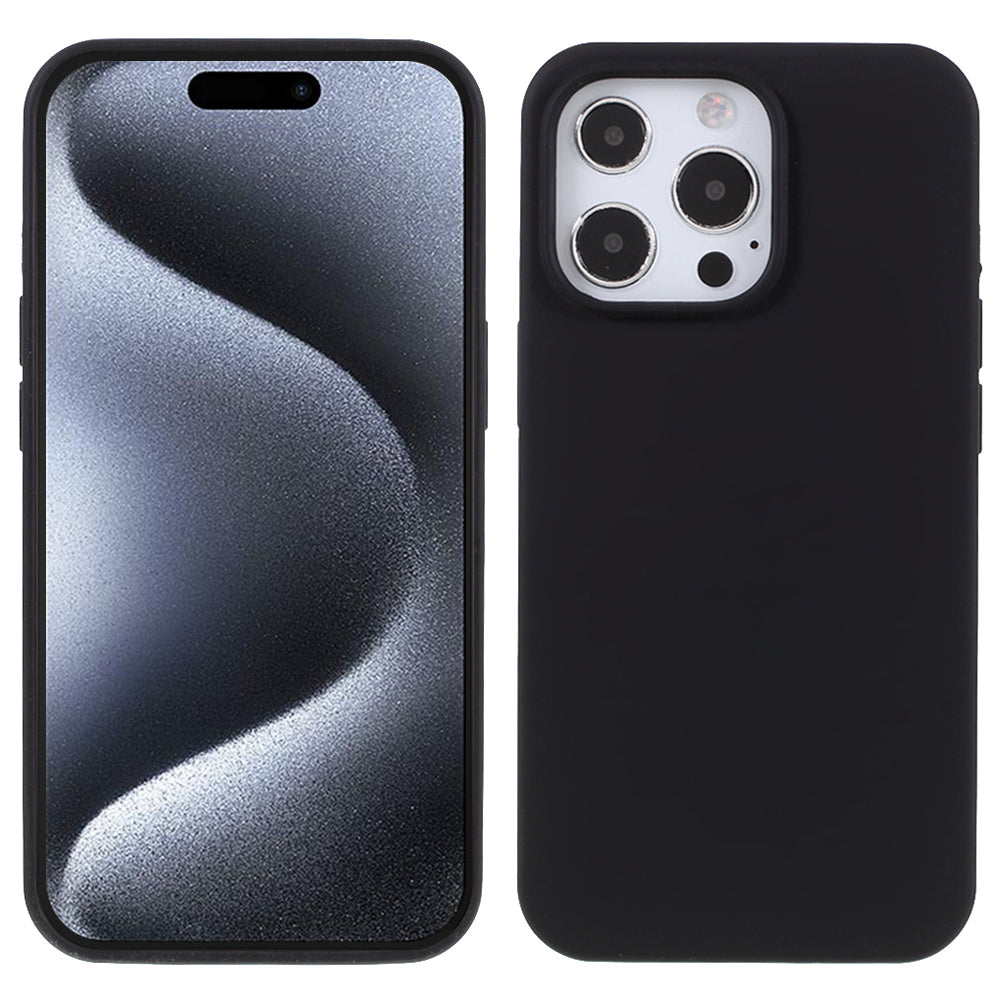 For iPhone 15 Pro Case Anti-scratch Ultra-slim Silicone Phone Back Cover