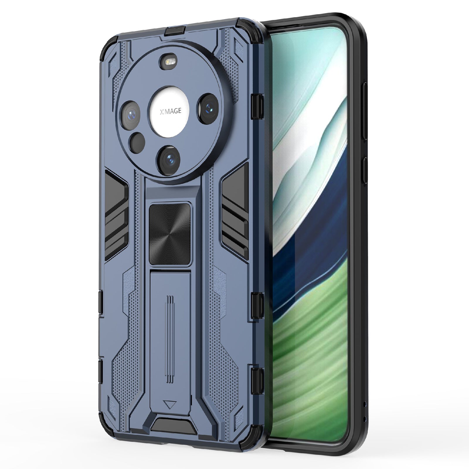 For Huawei Mate 60 Case with Kickstand Combo PC+TPU Phone Cover